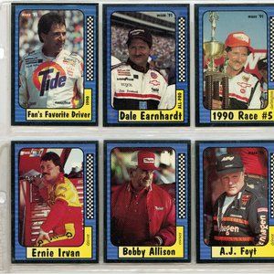 Lot of 6 NASCAR cards 1991